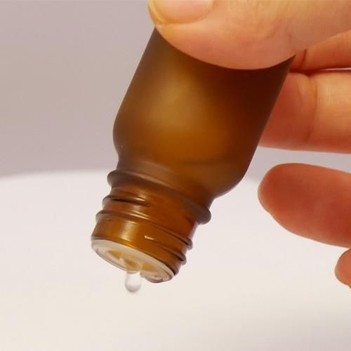 10ml フロスト加工 ミニ ガラスボトル ドロッパー付き （茶色）