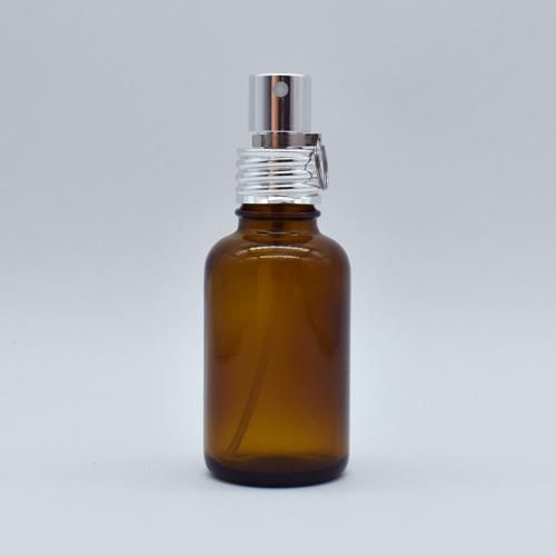 30ml クリアガラスボトル アルミスプレー付き (茶色)